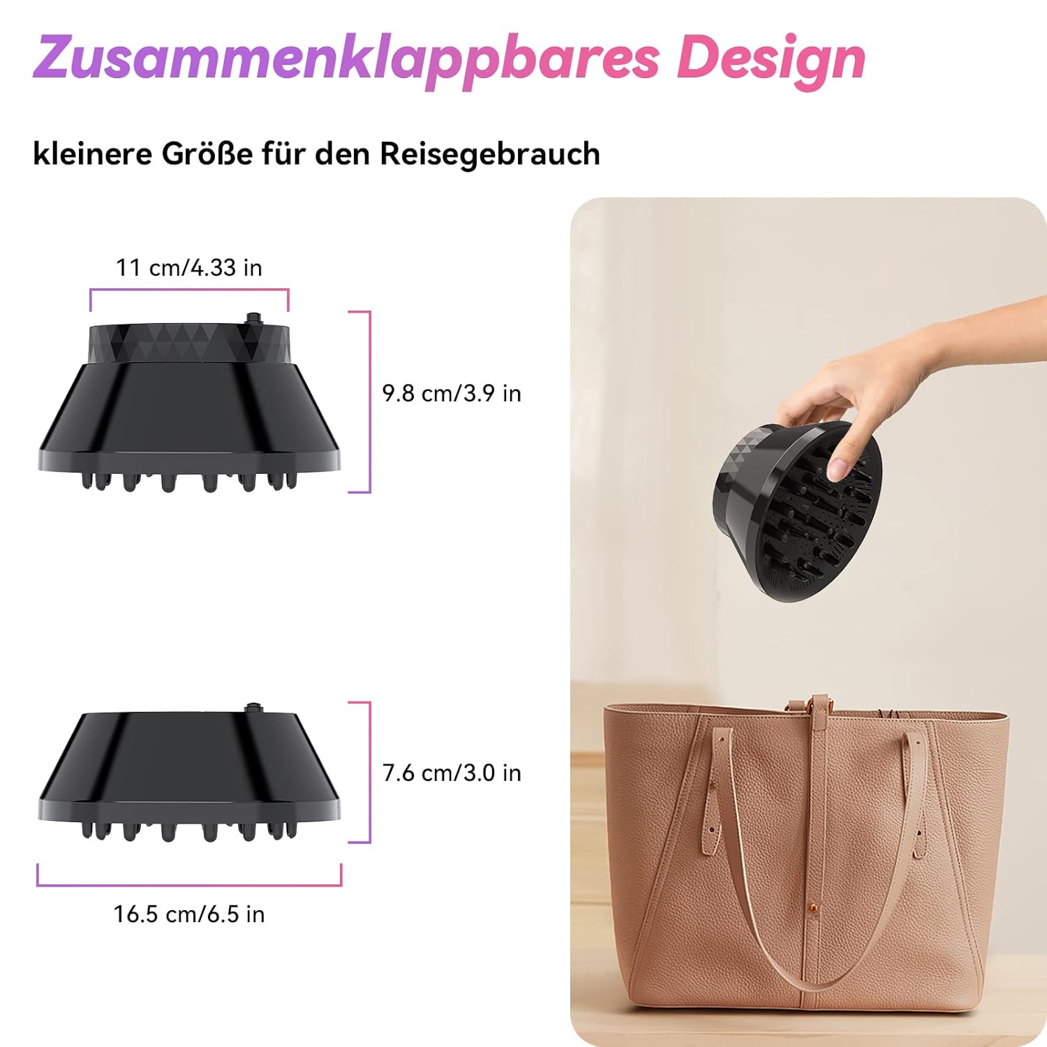 Universal Diffusor Aufsatz für Föhn (1,65–3,14\ - 5