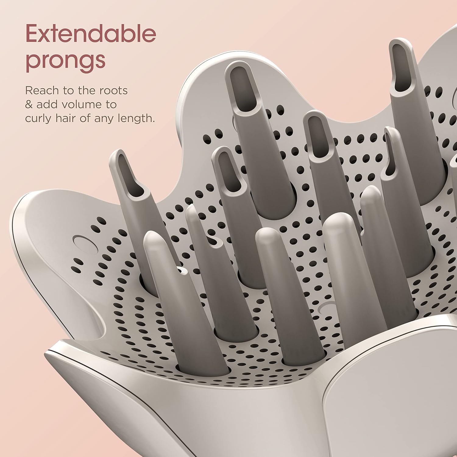 Shark FlexStyle Curl-Defining Diffusor – hochwertiger Haartrockner-Aufsatz für welliges & lockiges Haar, ausziehbare Zinken, Volumen & schonendes Styling - 3