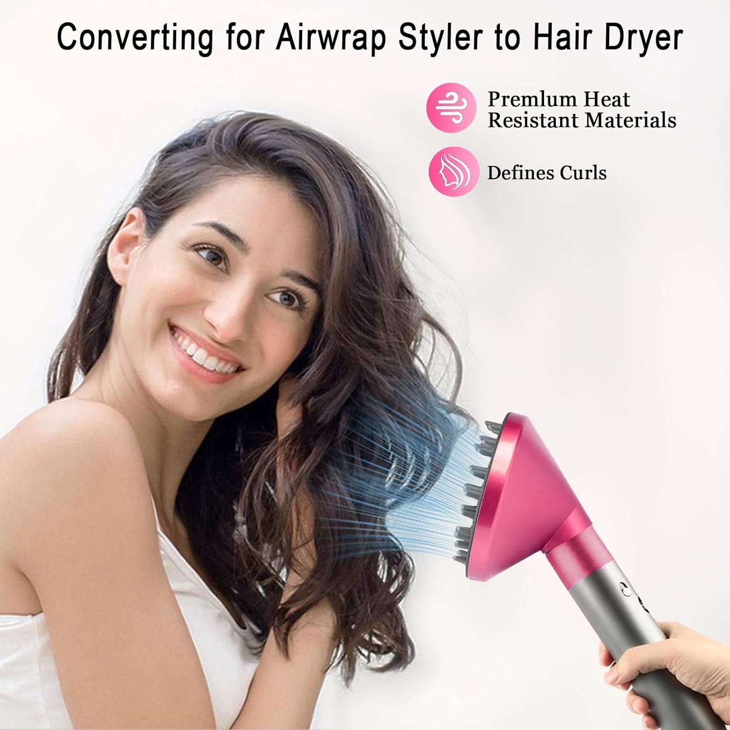 20 mm Lockenwickler-Aufsatz für Dyson Airwrap HS05/HS01 – 2er Set, hitzebeständig & automatische Zwei-Wege-Rotation für natürliche, langlebige Locken - 9