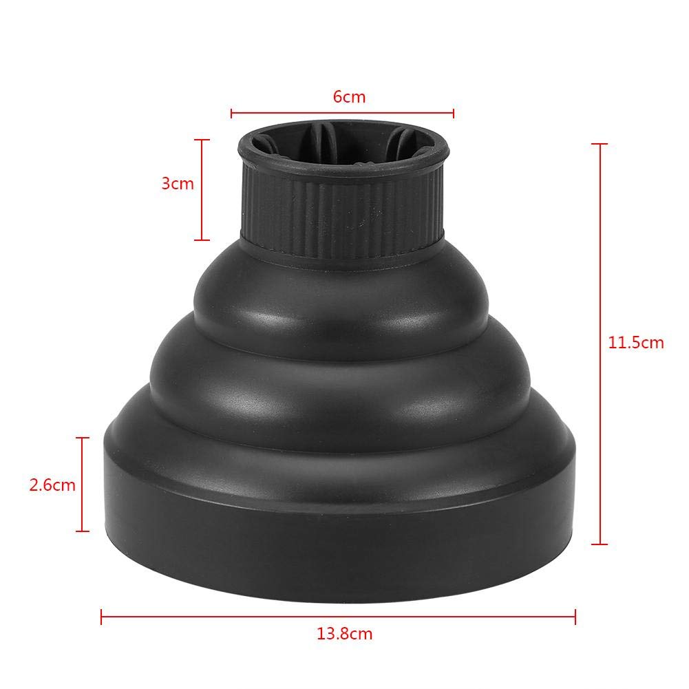 Faltbarer Silikon-Diffusor für Haartrockner – Hitzebeständig, Reiseformat (Ø 6 cm) | Sanftes Trocknen & Anti-Frizz für Locken - 11