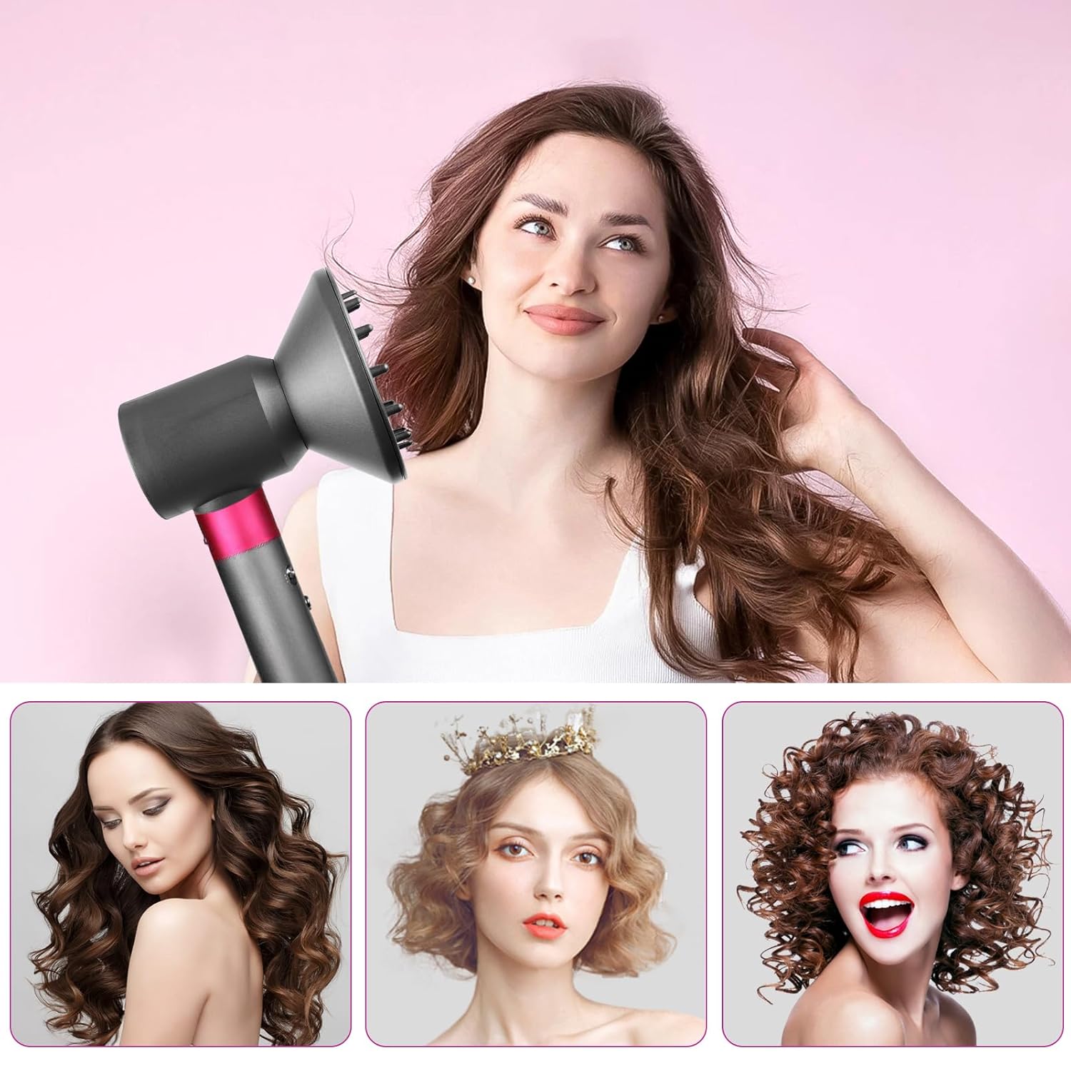 Dyson Airwrap Diffusor & verbesserter Adapter – hochwertiger, hitzebeständiger Aufsatz (1 Adapter, 1 Diffusor) für voluminöses, frizzreduziertes Haar - 8