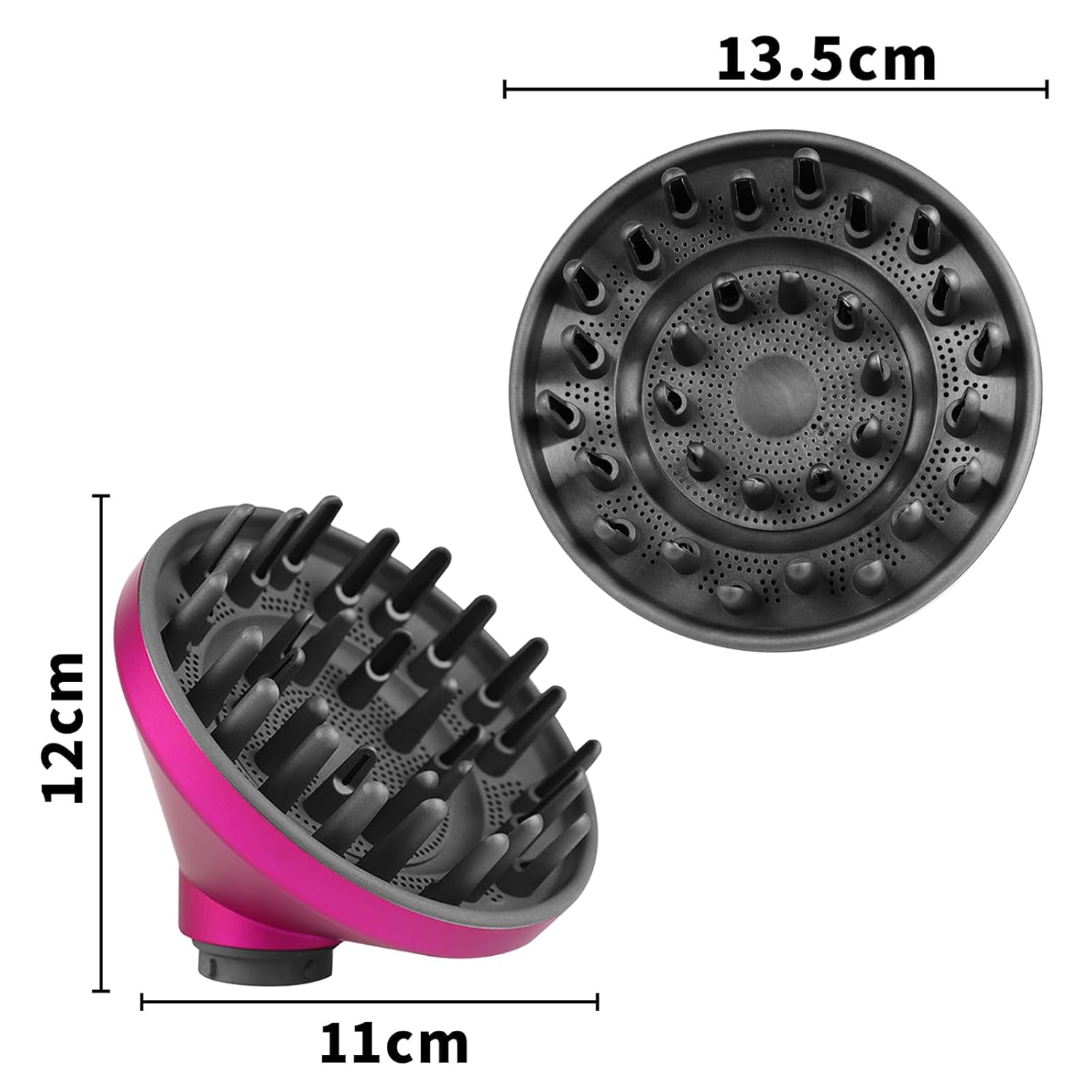 Verbesserter Diffusor-Aufsatz für Dyson Airwrap (HS05/HS03/HS01) – große Düse, lange Zinken, hitzeisolierend, reduziert Frizz - 7