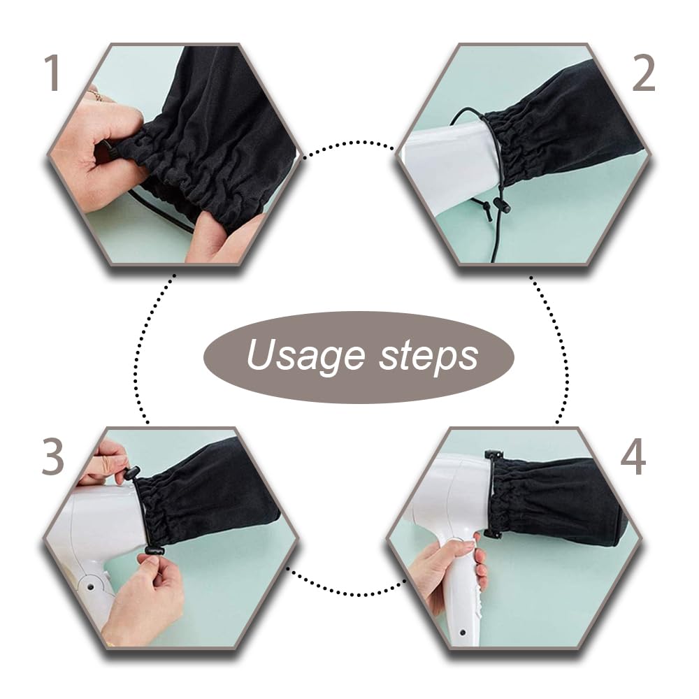 Universal Haartrockner Diffusor Aufsatz (faltbar) – hochwertiges Nylon, universelle Passform für lockiges & welliges Haar, hitze- und reisebeständig - 2