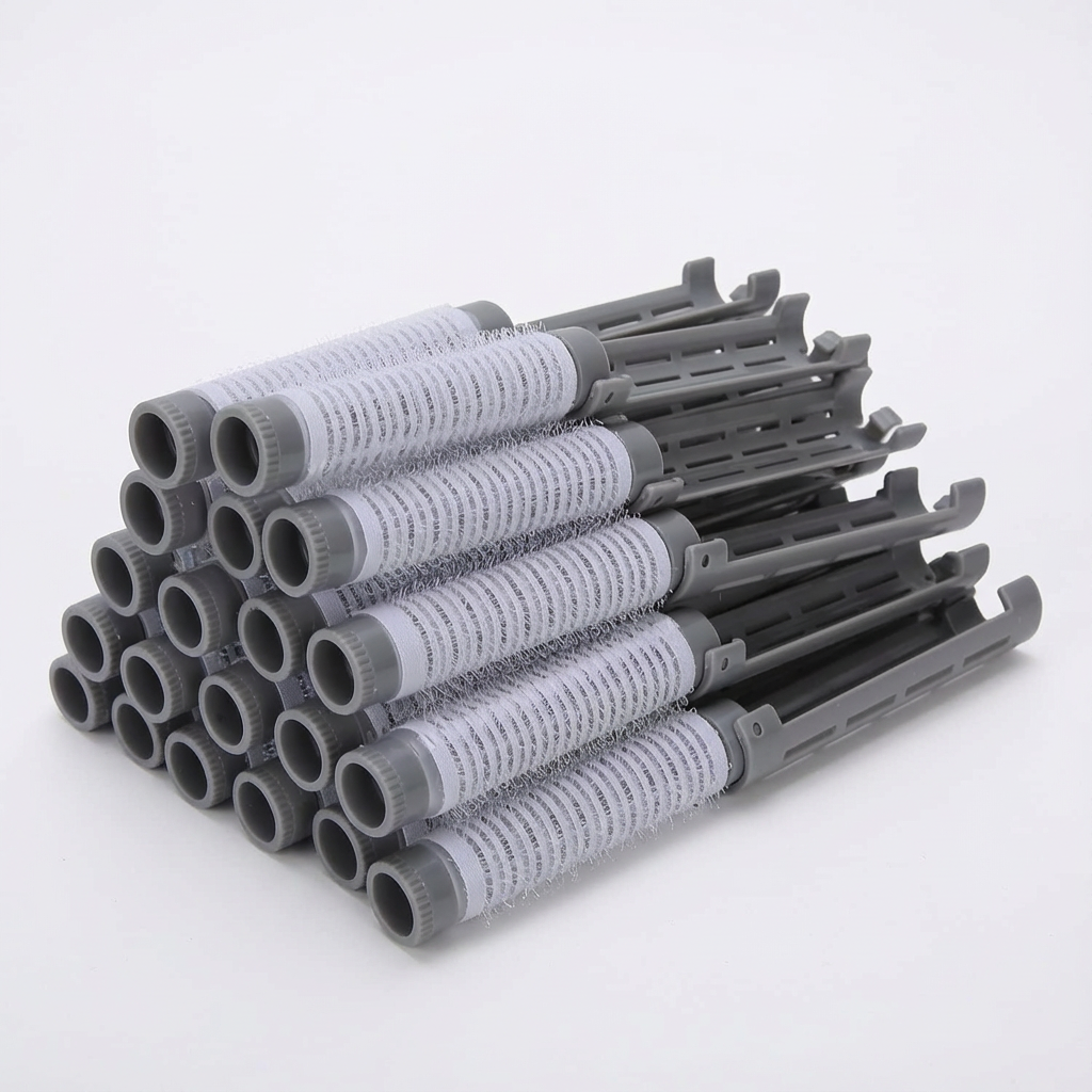 20er Set Flauschige Dauerwelle Lockenwickler – Schonend Kunststoff/Harz, salonreifes Styling ohne Hitze, einfach anzubringen (Grau)