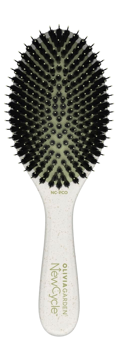 Olivia Garden NewCycle Rundbürste vegan mit Wildschwein- & ionischen Borsten – nachhaltig, aus 100% recyceltem Material (außer Kissen & Borsten)