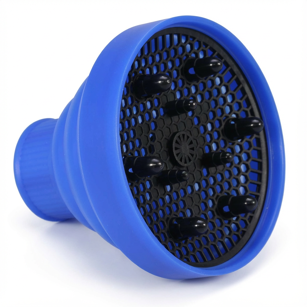 Faltbarer Silikon-Diffusor für Haartrockner – Hitzebeständig, Reiseformat (Ø 6 cm) | Sanftes Trocknen & Anti-Frizz für Locken - 14