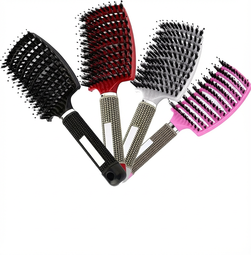 Entwirrende Mdwk Haarbürste mit Nylon-Borsten – flexibel, schnelltrocknend, ergonomischer Anti-Rutsch-Griff für alle Haartypen