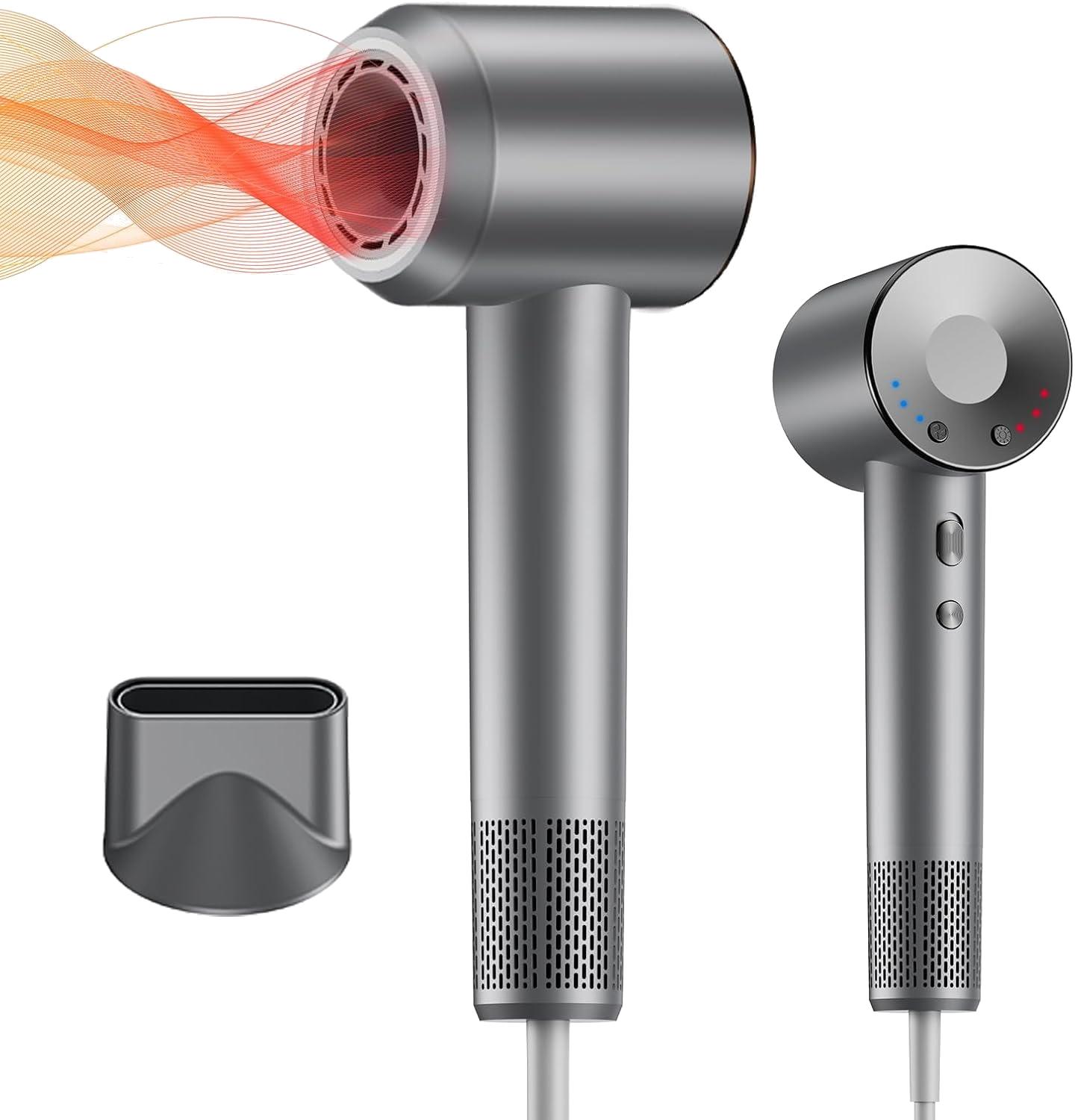 1600W Ionen Haartrockner – Profi-Föhn mit Magnetdüse, 4 Temperaturen & 3 Geschwindigkeiten, Anti-Frizz, kompakt für Zuhause & Reisen
