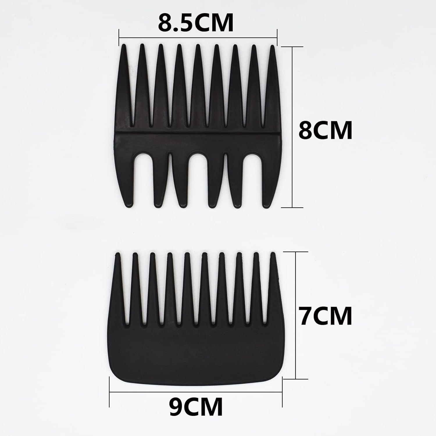 2er Set Pompadour & Slickback Streaker Kämme für Herren – antistatisch, hitzebeständig, breite Zähne für Textur & präzise Linien - 3