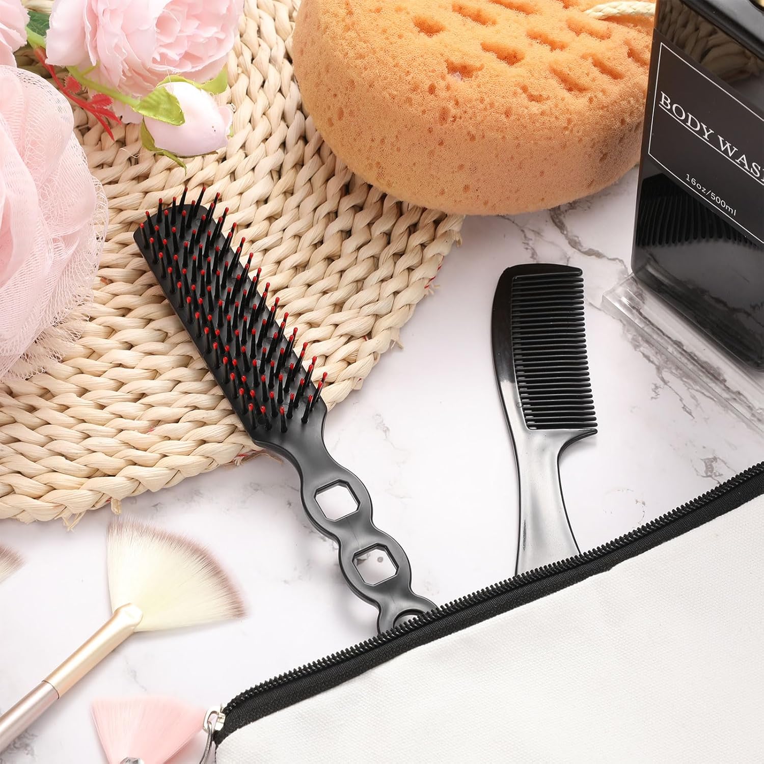 200-teiliges Haarbürsten- & Kamm-Set, einzeln verpackt – robuste Entwirrbürsten & breite Kämme für alle Haartypen, ideal für Shelter, Hotel & Pflege - 7