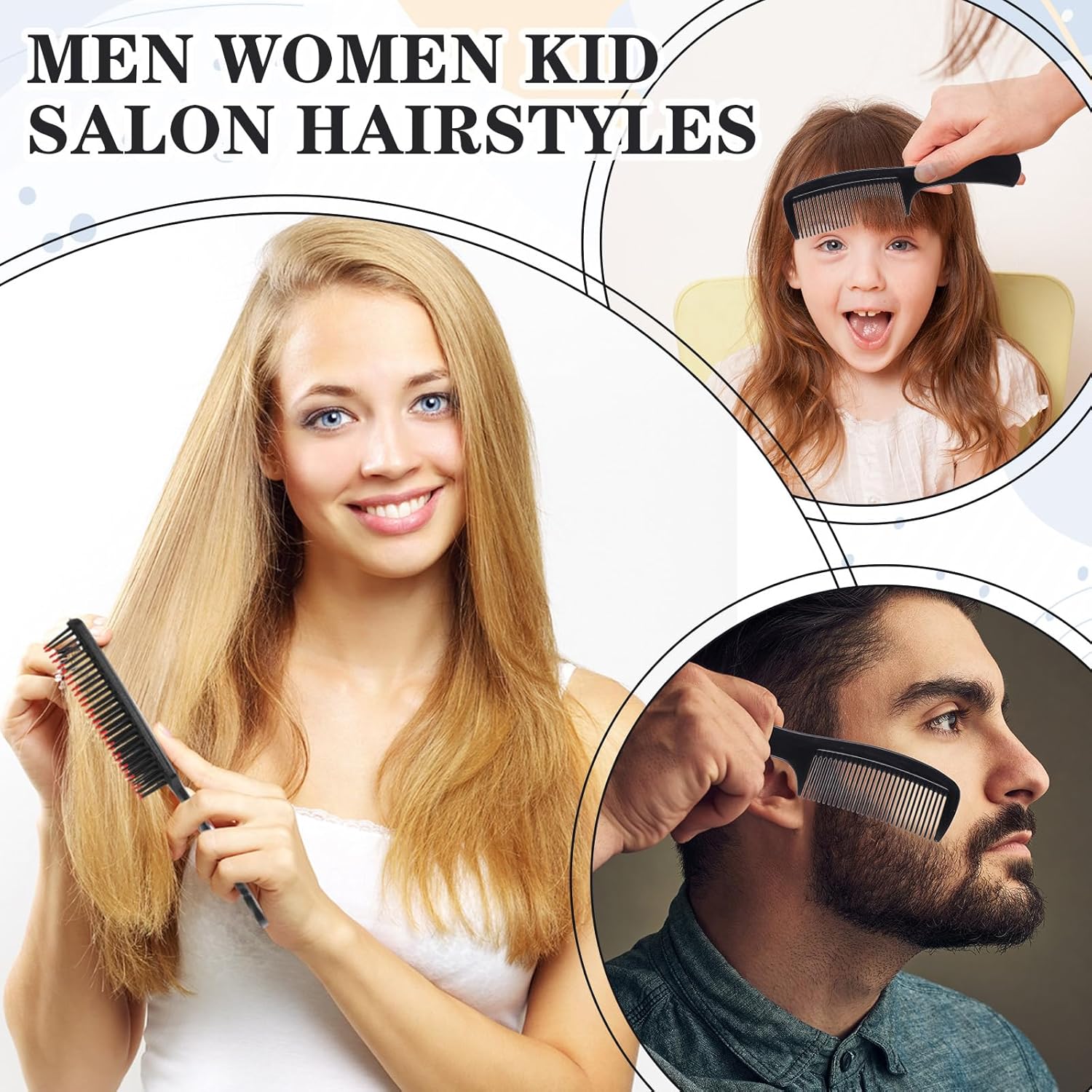 200-teiliges Haarbürsten- & Kamm-Set, einzeln verpackt – robuste Entwirrbürsten & breite Kämme für alle Haartypen, ideal für Shelter, Hotel & Pflege - 4