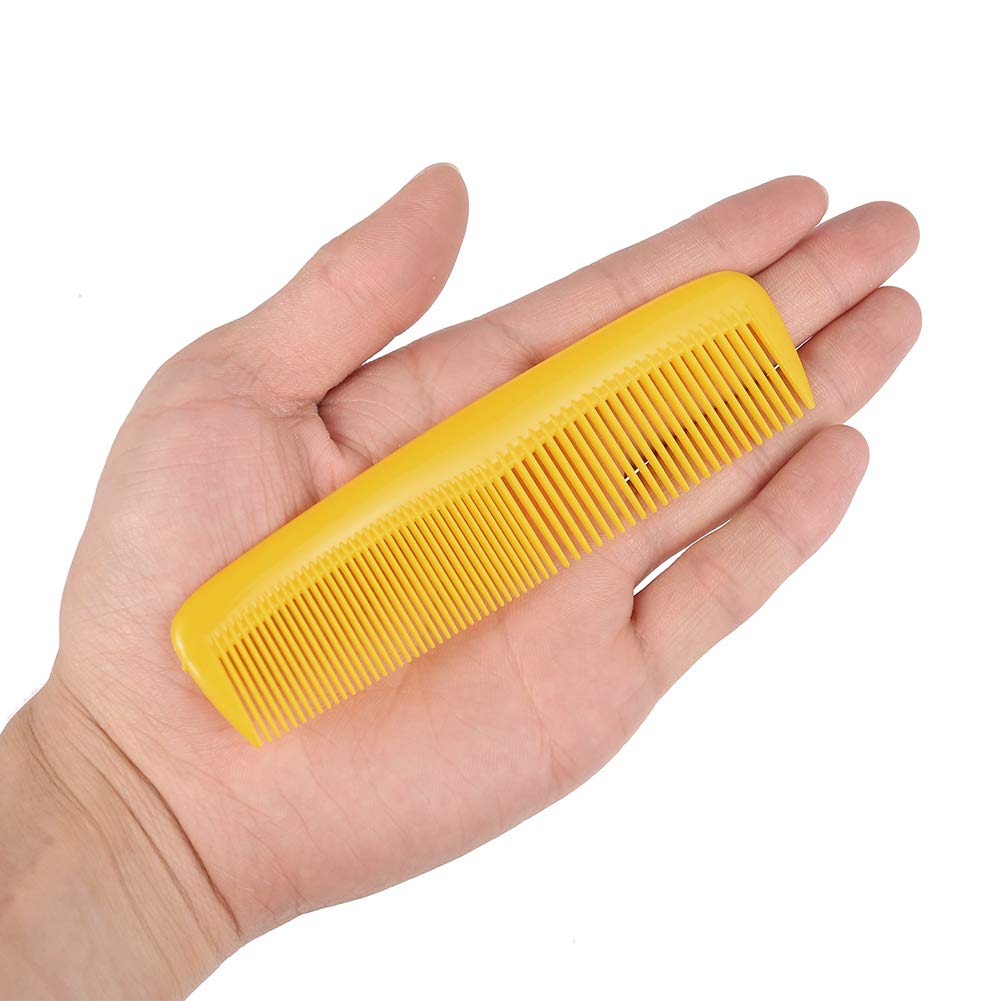 12-teiliges Haarkamm-Set | langlebiger, antistatischer Kunststoff – Taschengröße 12,7 cm, 6 Farben, ideal für Damen & Herren - 3