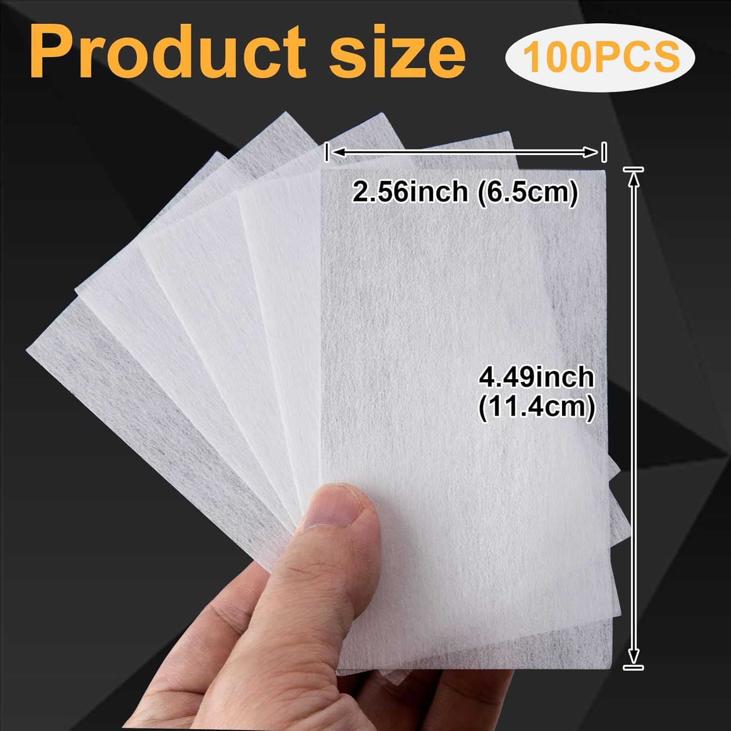 100 Stück Dauerwellen-Endpapiere – hitzebeständiges Einweg-Lockenpapier 6,5×11,4 cm für kalte & heiße Dauerwelle, reißfestes, saugfähiges Profi-Material - 3