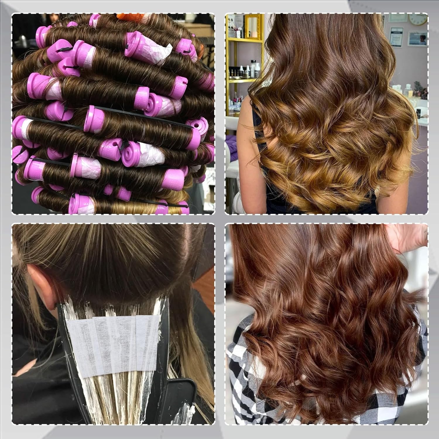 100 Stück Dauerwellen-Endpapiere – hitzebeständiges Einweg-Lockenpapier 6,5×11,4 cm für kalte & heiße Dauerwelle, reißfestes, saugfähiges Profi-Material - 2